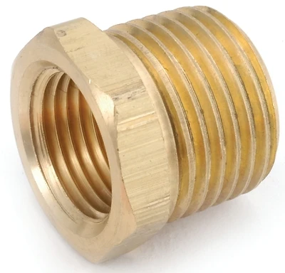 Anderson Metals 756110-0802 Hex Bushing, Lead Free Brass, 1/2 x 1/8 In.
