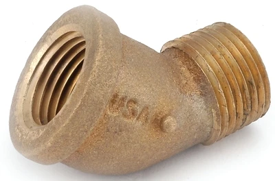 3/4 In. 45 Degree Street Red Brass Elbow Fip X Mip Connection