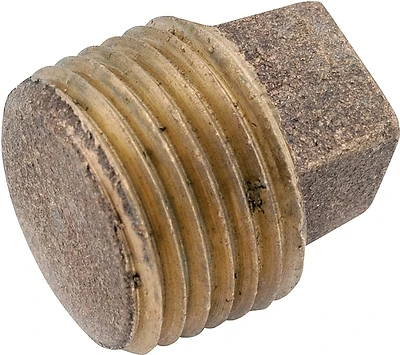 Pipe Plug, Solid Barstock, Lead Free Brass. 1/4 In.