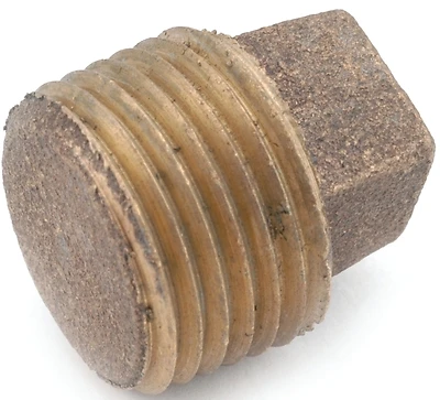 Anderson Metals Red Brass Solid Pipe Plug, Lead Free, 3/8 In. IPT