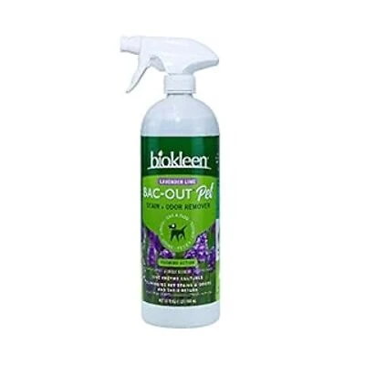 Bac Out Pet Stain & Odor Remover, Foaming Action, Lavender Lime, 32 oz. Trigger Spray