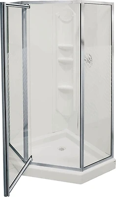 Himalaya 38 In. L X 38 In. D X 74 In. H Center Drain Corner Shower Kit