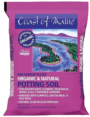 Coast of Maine BH 4000 Bar Harbor Blend Organic Potting Soil, 16 Qt