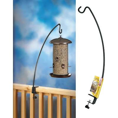 Stokes Select Black Deck Clamp Bird Feeder Hook, 33 In.