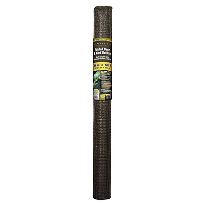 Economy-Grade Deer & Bird Mesh Netting, Black PVC, 7 x 100 Ft.