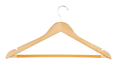 Honey Can Do 9-5/16 in. H x 7/16 in. W x 17-1/2 in. L Wood Brown Suit Hanger 4 pk