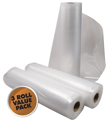 Weston 30-0201-W Vacuum Sealer Bag Roll, 8 x 22 Ft., 3-Pk.