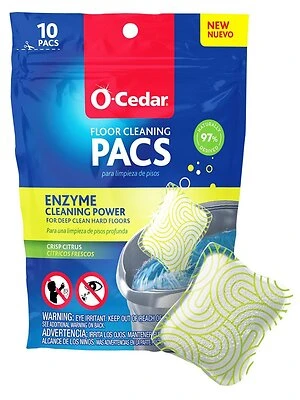 O-Cedar 179035 Floor Cleaner Pacs, Citrus Scent, 10-Pack