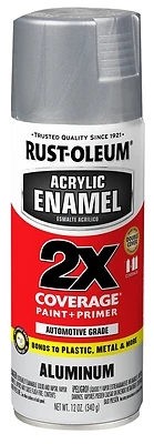 Acrylic Enamel 2x Aluminum Spray Paint And Primer, 11 Oz, Pack Of 6