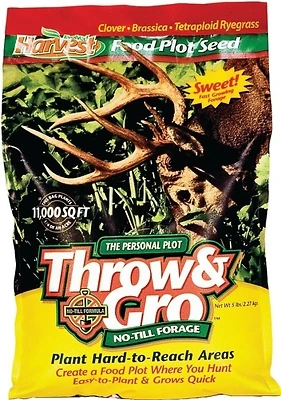Evolved Harvest 70505 Throw & Gro Food Plot Seed Mix, 5 Lbs.