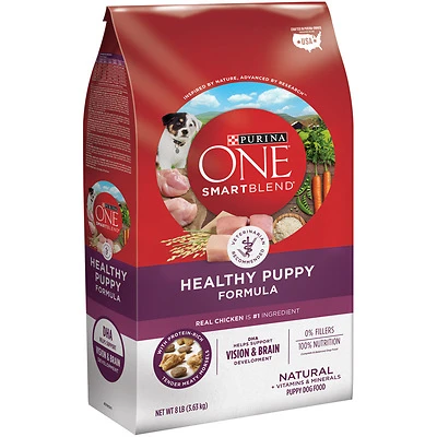 Purina One 57011 SmartBlend Puppy Dry Dog Food, Chicken, 8 Lb