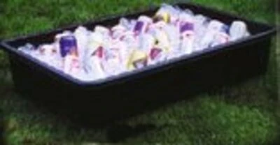 Utility Tub, Black Plastic, 36 x 24 x 8 In.