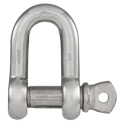 D Shackle, Stainless Steel, 5/8 In.