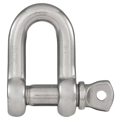 D Shackle, Stainless Steel, 3/8 In.
