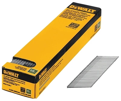 Collated Angled Finishing Nails, 15 Gauge, 1-1/2 In., 2,500-Pk.