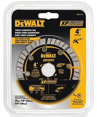 4 In. Extended Performance Segmented Rim Dry/wet Cut Diamond Blade Dw4711t