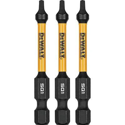 FlexTorq #1 Square Driver Bits, 2-1/4 In., 3-Pk.