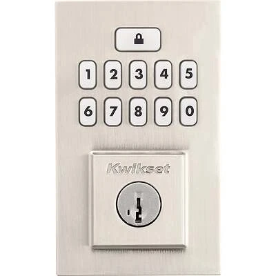Kwikset 9260 SmartCode Electronic Deadbolt, Satin Nickel, 16-Code