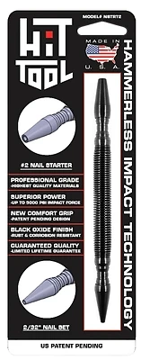 2/32 In. X 7 In. Hammerless Spring Loaded Nail Starter & Nail Set