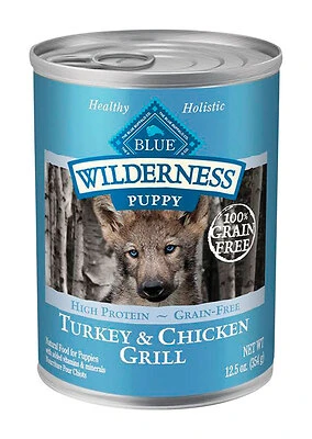 Blue Wilderness 800059 Puppy Food, Turkey & Chicken, 12.5 oz. Can