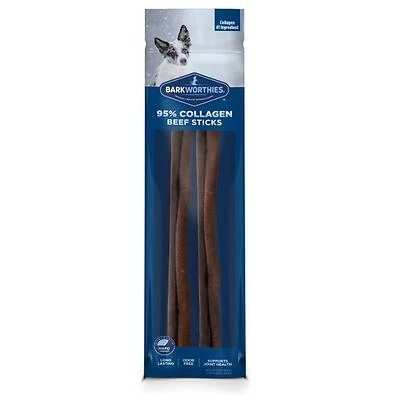 Barkworthies Beef Collagen Sticks for Dogs, Pack of 3, 6 IN