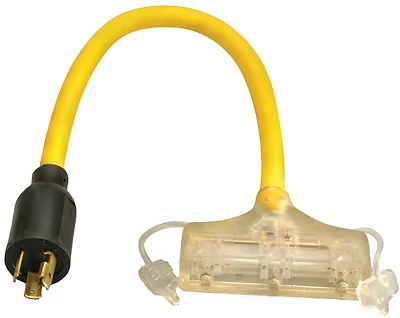 Southwire 09084 Twist-Lock Cord Adapter, 12/3 STW, 2 Ft.