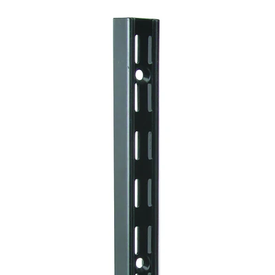 Knape & Vogt 82 BLK 63 Shelf Standard, Dual Track, Black Steel, 63-In.