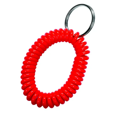 Hy-Ko KBO501 Wrist Coil Key Chain, Split Ring, Aluminum Case