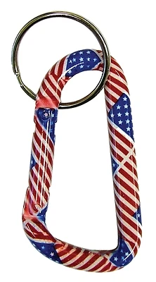 Hy-Ko KC312 Large Flag Carabiner Keychain
