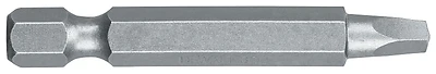#2 Square Recess Power Bit, Shock Resistant Steel, 1/4 In.