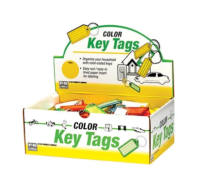 Identification Tag with Ball Chain, Assorted, 100-Pk.