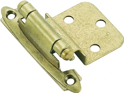 Amerock BPR3428BB Burnished Brass 3/8 In. Self-Closing Inset Hinge, 2-Pack
