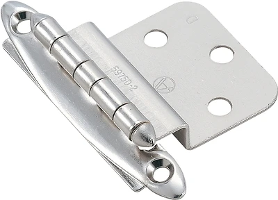 Bpr341726 3/8 In. Polished Chrome Non Self-closing Inset Hinge, 2-pack