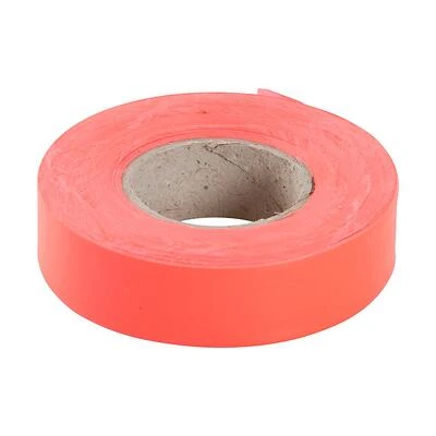Flagging Tape, Fluorescent Orange, 1 In. x 150 Ft.