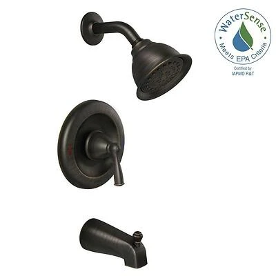 Banbury Posi-Temp Single Handle Tub / Shower Faucet + Spray Head, Mediterranean Bronze