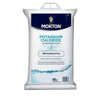 Morton F114980000G Potassium Chloride Water Softener Pellets, 40 Lbs.