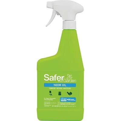 Safer Brand SG5180 Neem Oil 3-In-1 Insecticide Spray, 32 Oz