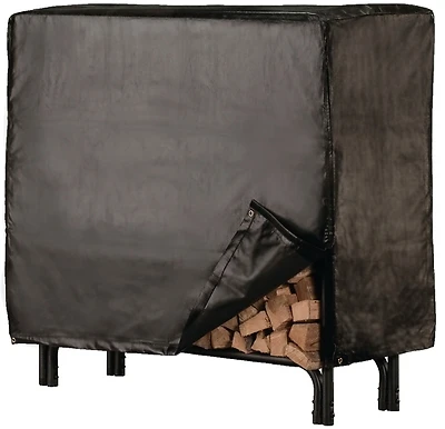 Shelter SLRCD-M Log Rack Cover, Vinyl, 48 In. L x 21 In. W, Black