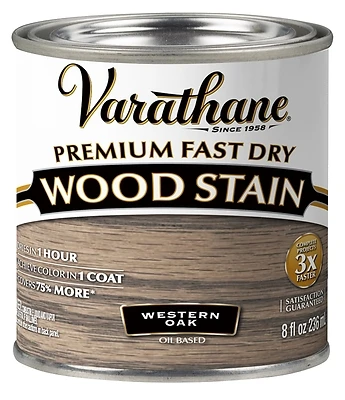 Varathane 370870 Fast Dry Interior Wood Stain, Oil Base, Western Oak, 1/2 Pt.