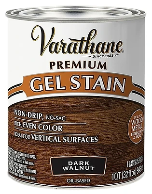 Varathane 358301 Premium Gel Wood Stain, Dark Walnut, Qt.