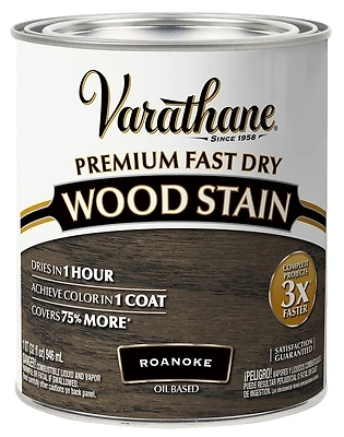 Varathane 370721 Fast Dry Interior Wood Stain, Oil Base, Roanoke, 1 Qt.