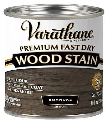 Varathane 370872 Fast Dry Interior Wood Stain, Oil Base, Roanoke, 1/2 Pt.