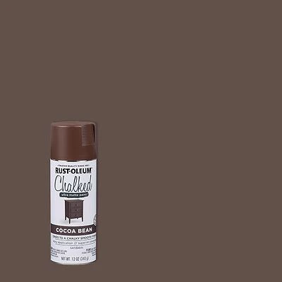 Rust-Oleum 329194 Chalked Spray Paint, Ultra Matte Cocoa Bean, 12 oz