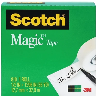 Scotch 810-36 Magic Tape Refill, 3/4 In. X 1296 In., Invisible