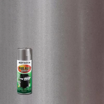 High-Heat Spray Paint, Silver Semi-Gloss, 12-oz.