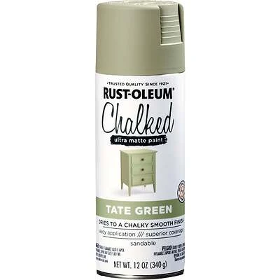 Chalked Ultra Matte Spray Paint, Tate Green, 12 oz.