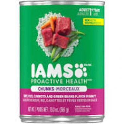 Chunks Premium Dog Food, Tender Beef & Vegetables, 12.3 oz. Can