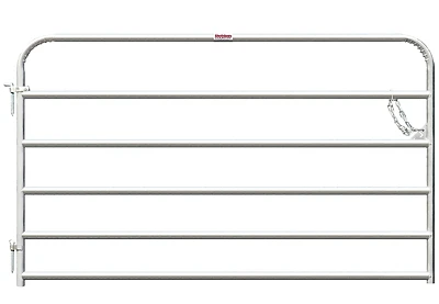 Farm Tube Gate, Galvanized, 6 Rails, 6 Ft.