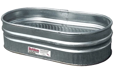 Stock Tank, Galvanized, 2 x 1 x 4 Ft., 44 Gallons
