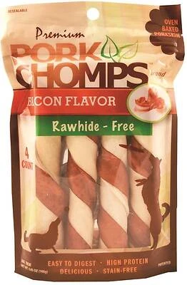 Scott Pet DT525 Dog Twist, L, Bacon Flavor, 5.65 oz Package, Bag